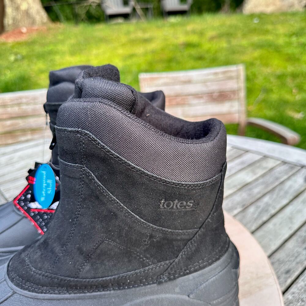 totes Men's Black Waterproof Boots - Picture 12 of 15